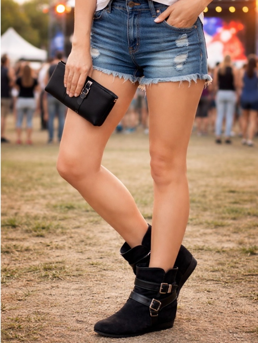 Urban Goth Punk Grunge Biker Rocker Concert Boots